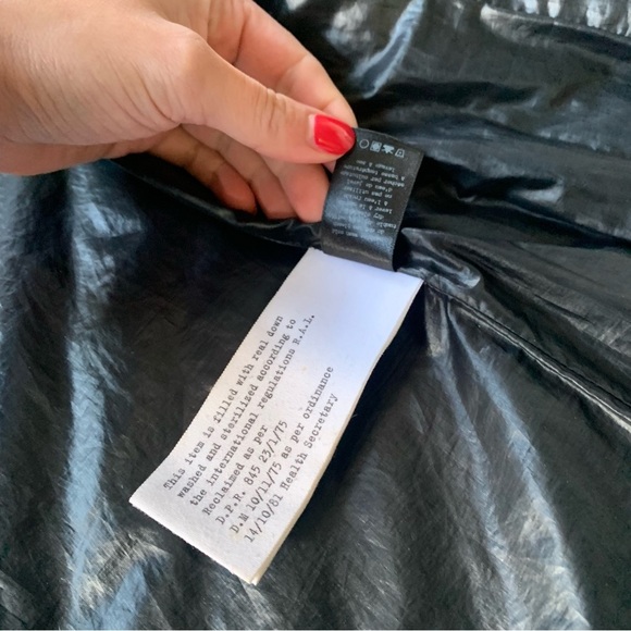 Women's Rag & Bone Navy Blue Down Puffer Jacket Size Medium - Picture 10 of 13